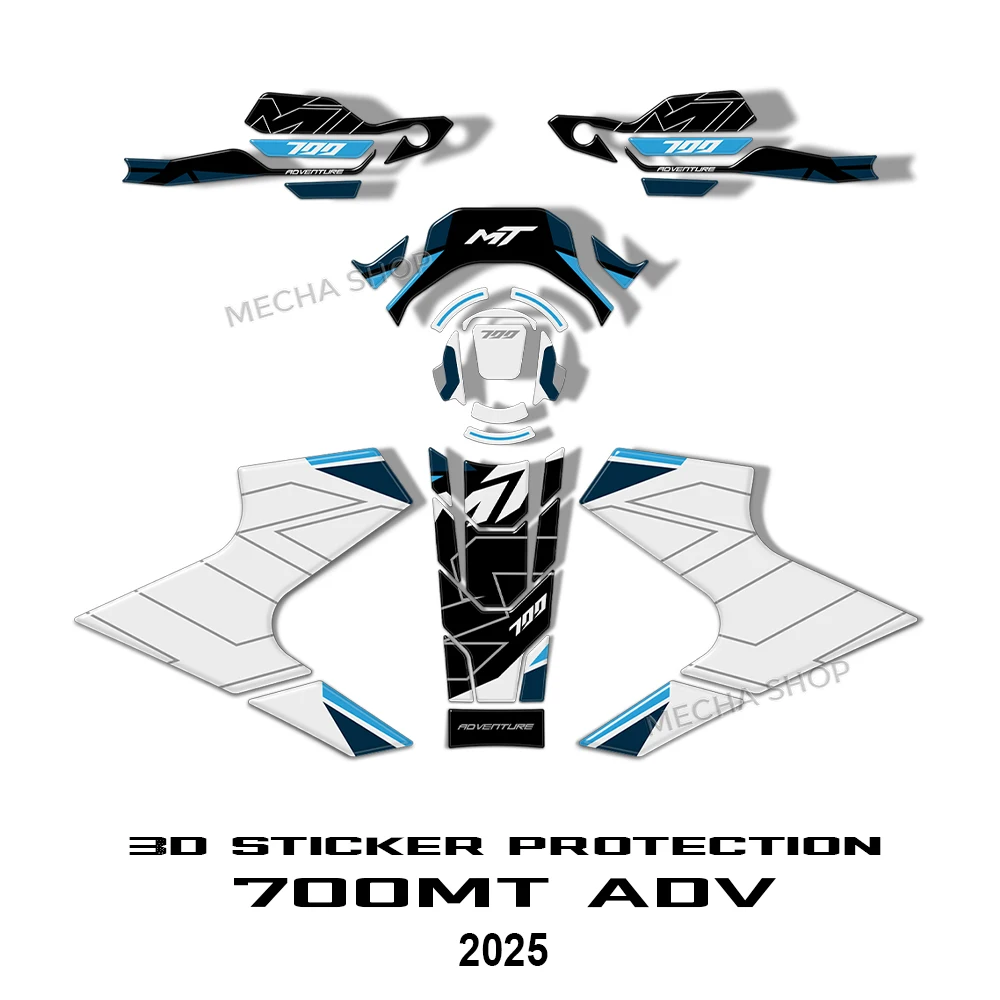 

700mt Adventure Protection 3D Resin Sticker Tank Pad Decal For CFMoto 700MT ADV 2025 Nebula Black MT700 ADV Nebula White