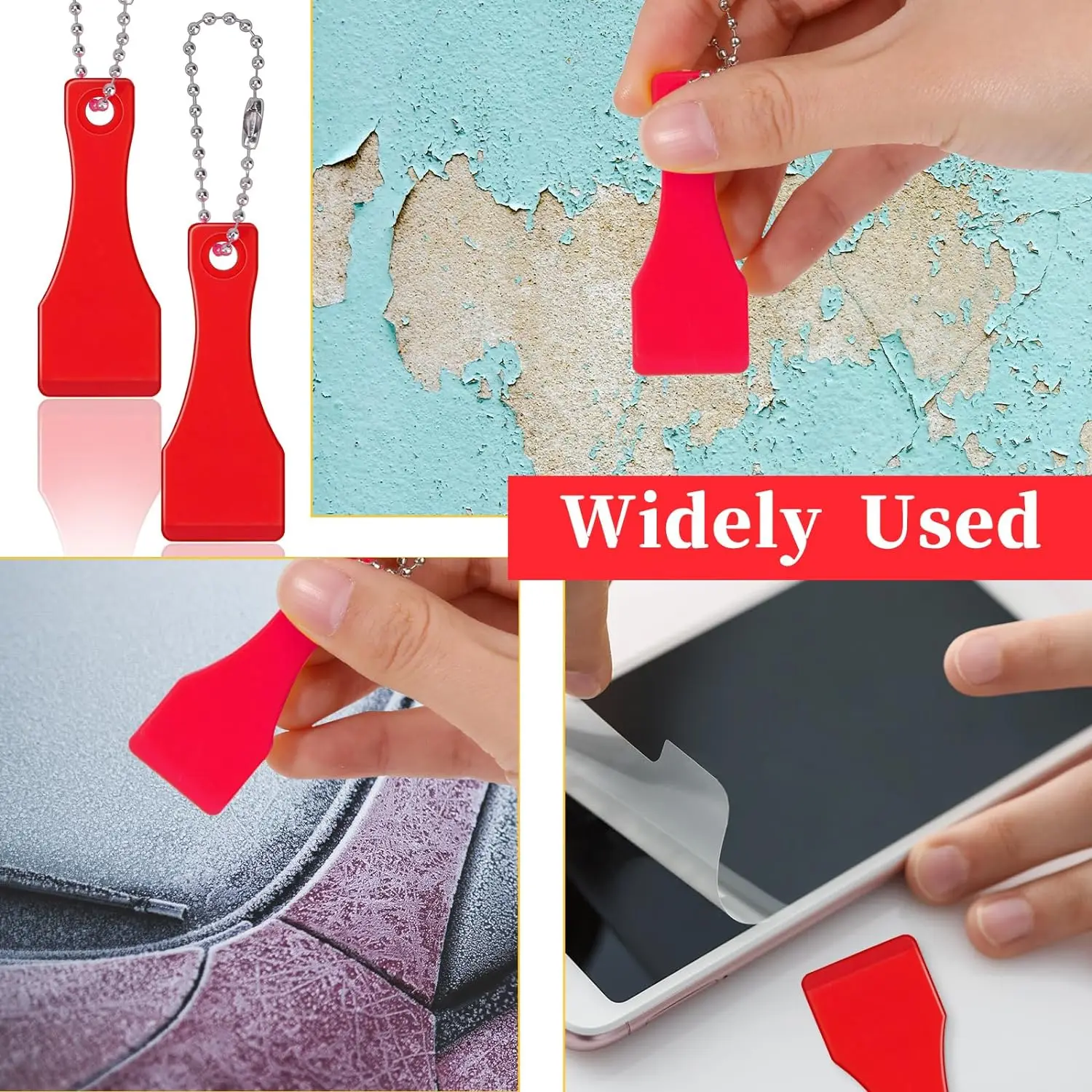 20Pcs Lottery Ticket Scratcher Tool Keychain Plastic Scraper for Stickers & Labels Lottery Tickets Scratcher Cleaning Scraper