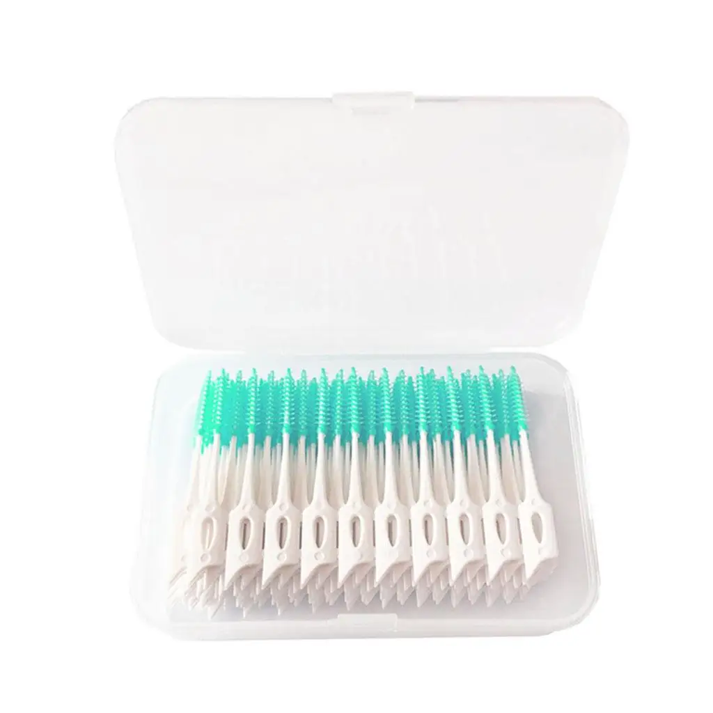 160 Packs Travel Disposable Dental Floss Interdental Brush Toothpick Sticks