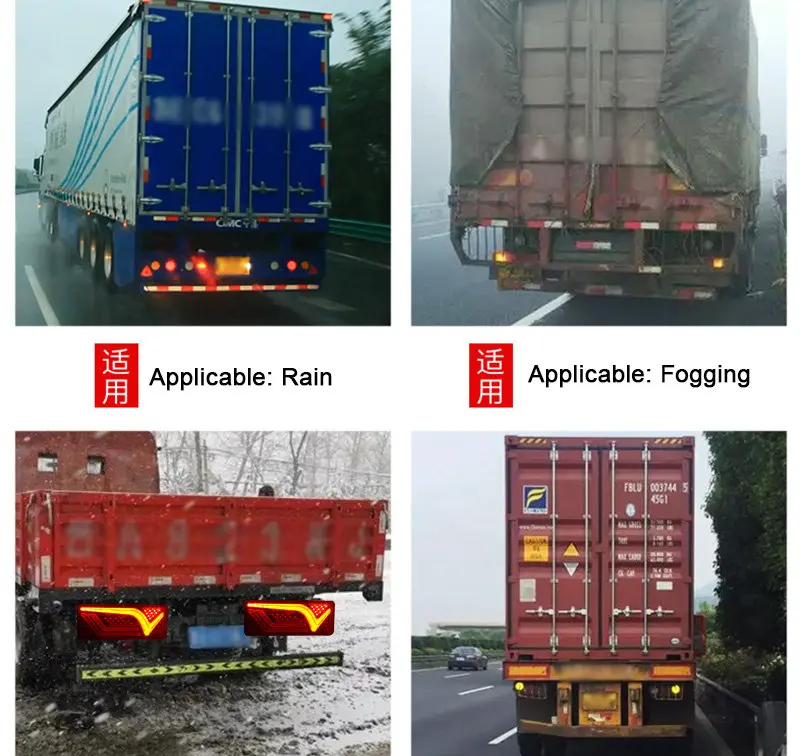 2 قطعة 12 فولت/24 فولت سيارة مقطورة الشاحنات أضواء خلفية سيارة LED الخلفية الذيل ضوء تشغيل بدوره إشارة المصابيح الخلفية شاحنة حافلة الضوء الخلفي أجزاء