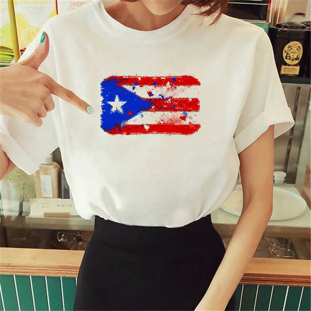 Puerto Rico tshirt women anime tshirt girl streetwear harajuku 2000s clothes