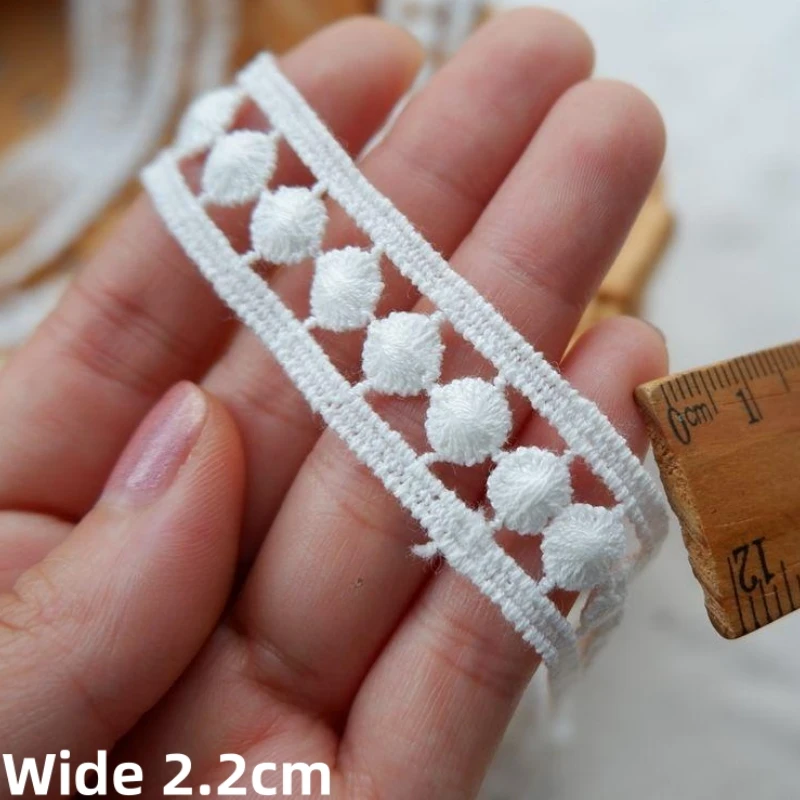 Bestickter Baumwollspitzenstoff für Bettwäsche und Vorhänge, Nähmaterialien, Handgemachtes DIY, Borte RS4707, 10 Yards/Lot – Detail 5