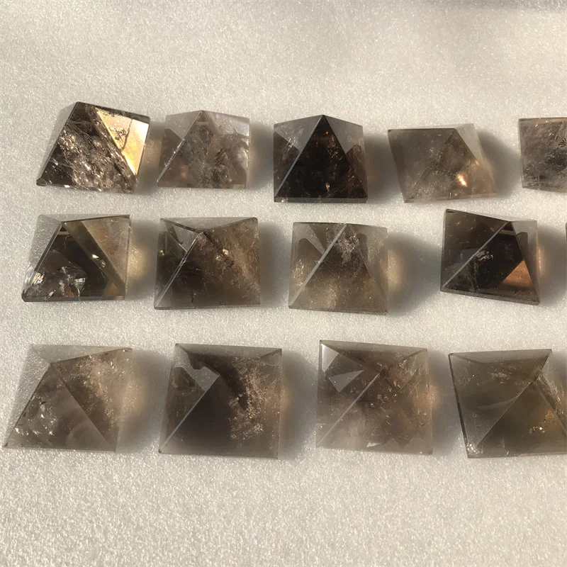 2.2LB Natural Smoky Quartz Pyramid Tea Crystal Quartz Pyramid Ore Gems stone Energy stone Crystal Healing