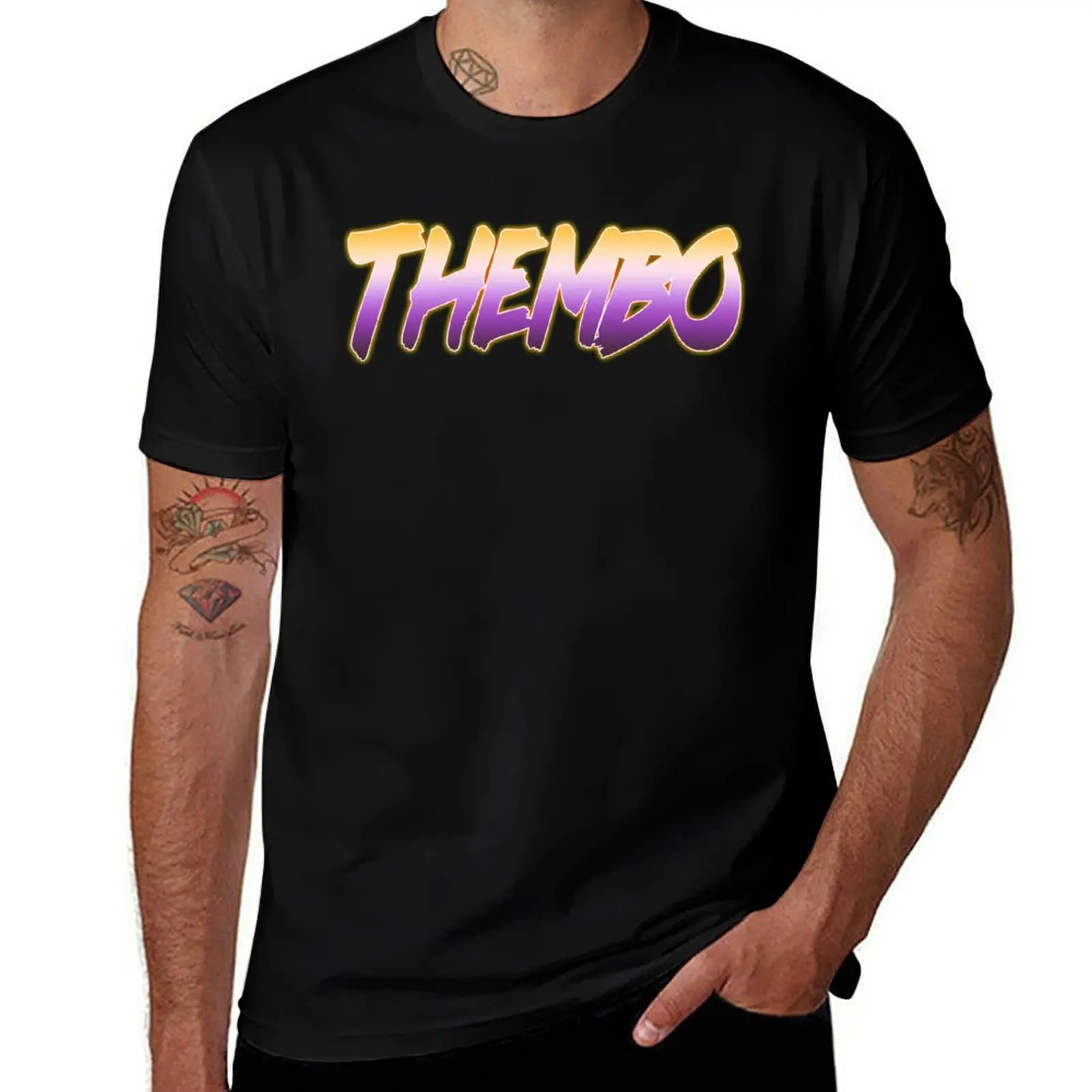 THEMBO T-Shirt summer tops vintage graphic tee sublime anime clothes plain t shirts men