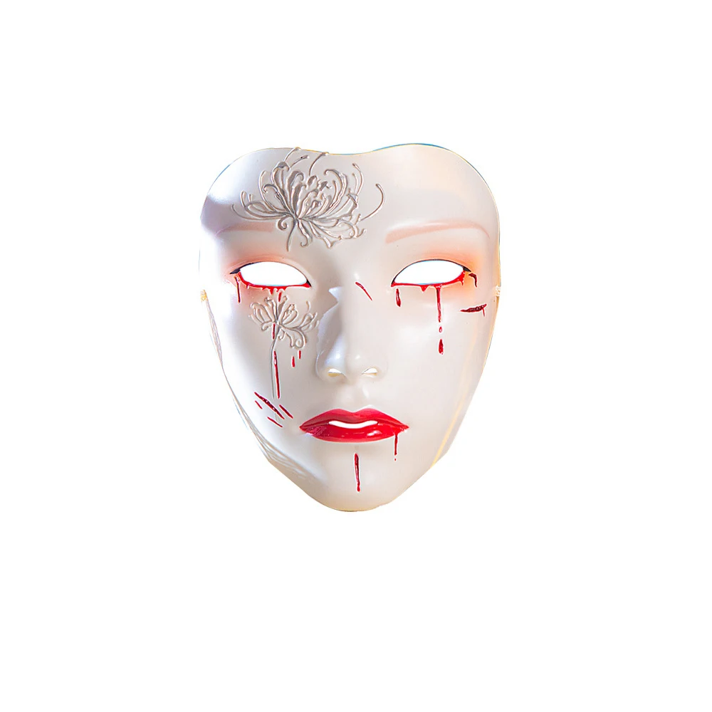 Masque de Style ancien pour adulte, visage complet, blanc pur, Costume Hanfu rétro, accessoires de Costume, accessoires de spectacle de bal de fête, Style Couple