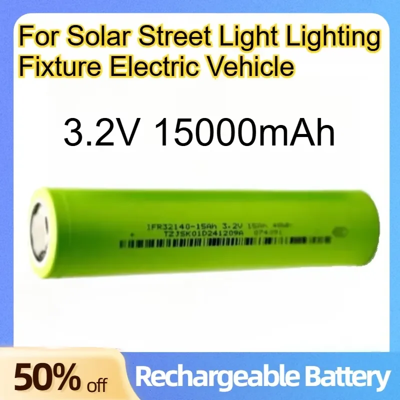 3.2V 15000mAh 32140 Lithium-ion Battery for Solar Street Light Lighting Fixture Electric Vehicle Rechargeable Batteries