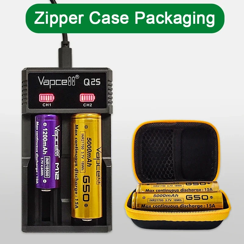 New Original Vapcell INR21700 Battery G50 5000MAH 15A Lithium Battery Big Capacity Rechargable Li-ion Cell for Child Game Car