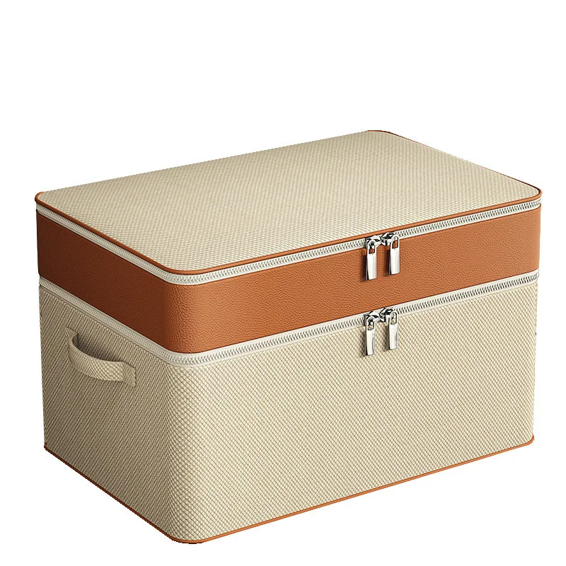

2 Layers Clothing Storage Box Household Finishing Quilt Down Jacket Storage Box Large Capacity Foldable Storage Bag