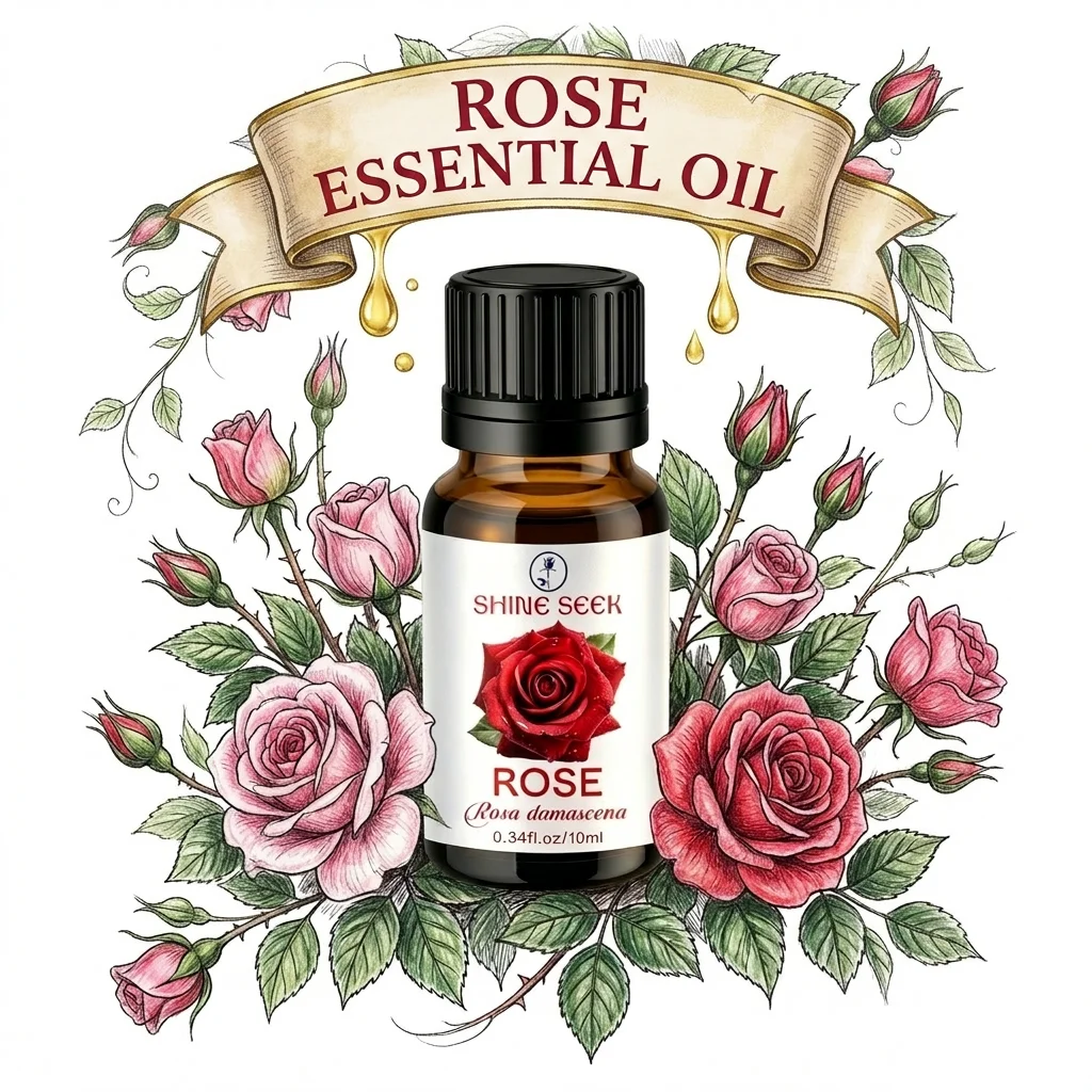 10ml Romantic Rose Essential Oil, Can Be Used in Humidifiers and Diffusers, for Candle Making, Suitable for Home Life, Outdoor Parties, Holiday Gifts, for Both Men and Women, Travel-Friendly Packaging, Ideal for Gifting, Valentine's Day Fragrance Oil, High-Quality Scent, Easy to Carry, Long-Lasting Fragrance Improve Your Luck, Choose the Best Gifts with Luxurious and Elegant Packaging, New Formula and Design for Good Luck in the New Year.