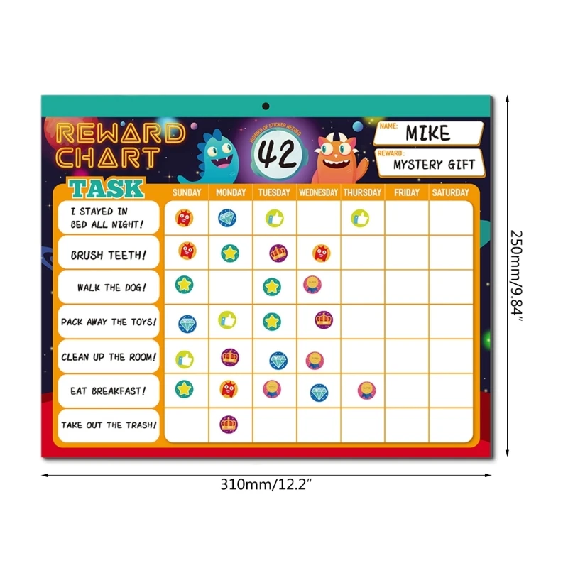 Tableau récompense comportement avec 26 tableaux tâches pour enfants, 2328 autocollants pour motiver responsabilité