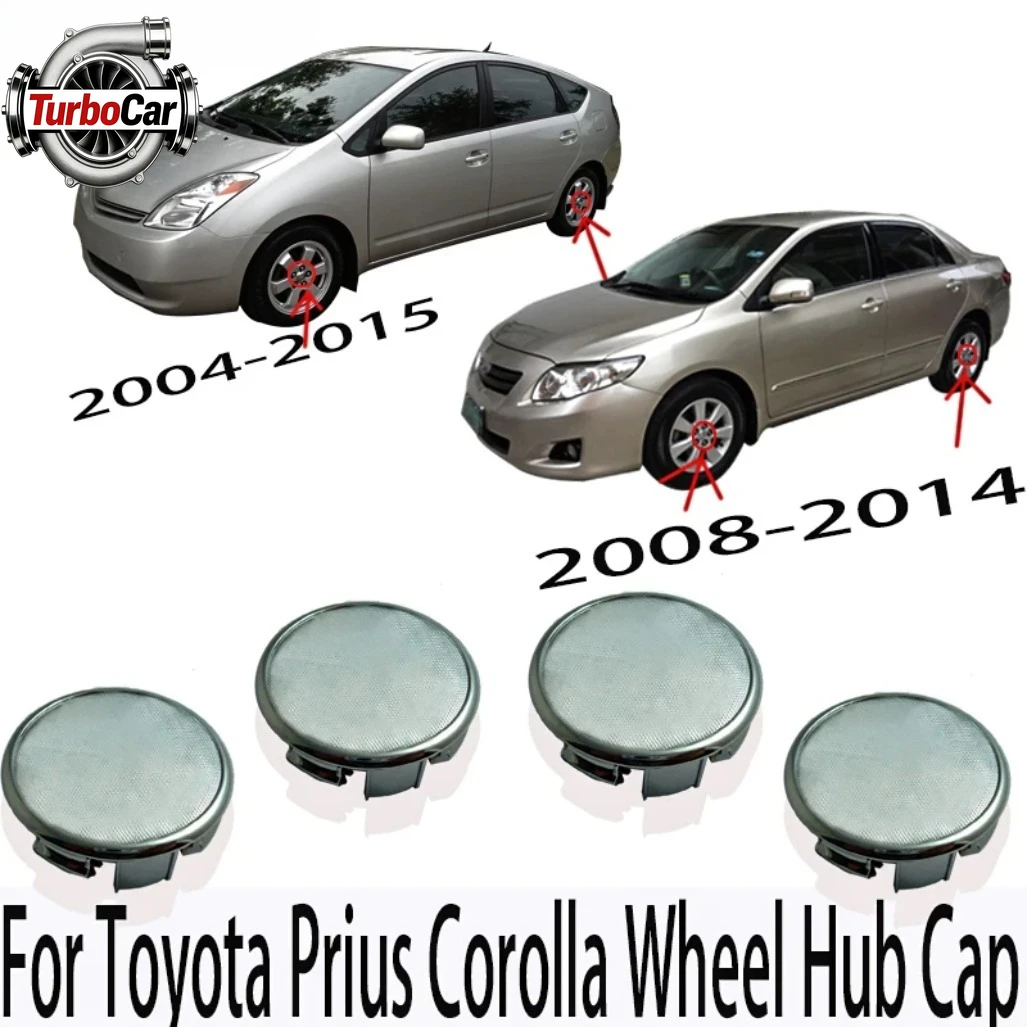 

4pcs Wheel Rim Center Caps For Toyota Prius 2004-2015 Corolla 2008-2014 42603-0D070 Car Hub Cover Replacement