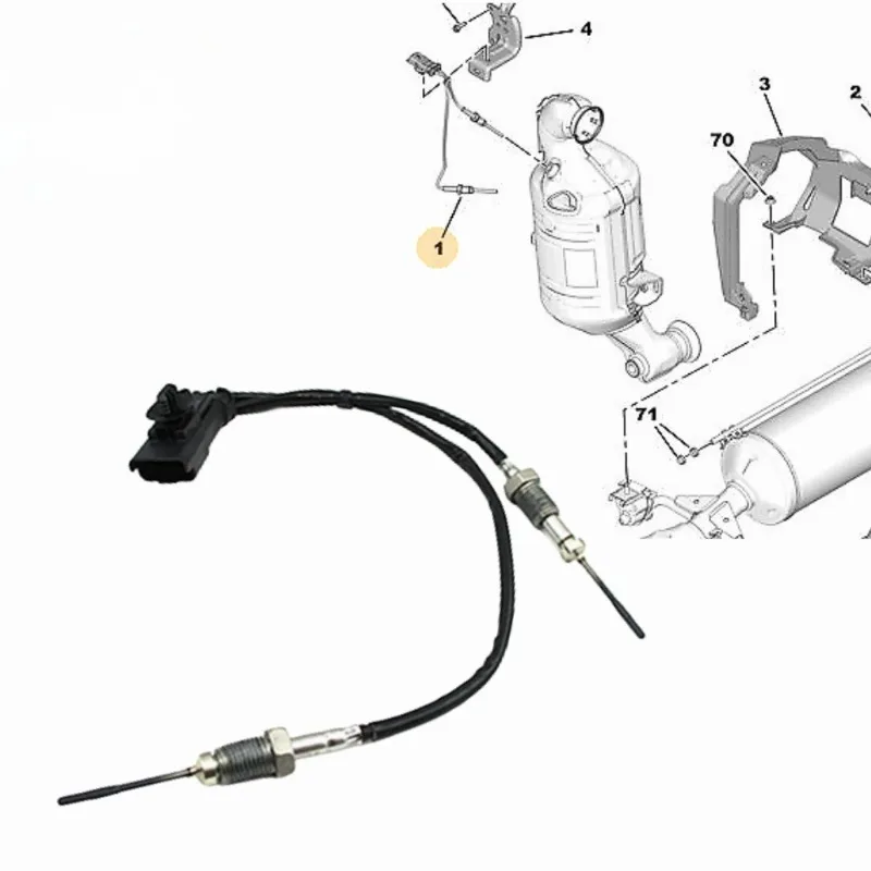 

9808312080 L22265 Датчик температуры выхлопных газов для Citroen BERLINGOC4 для Peugeot 308II Совершенно новый