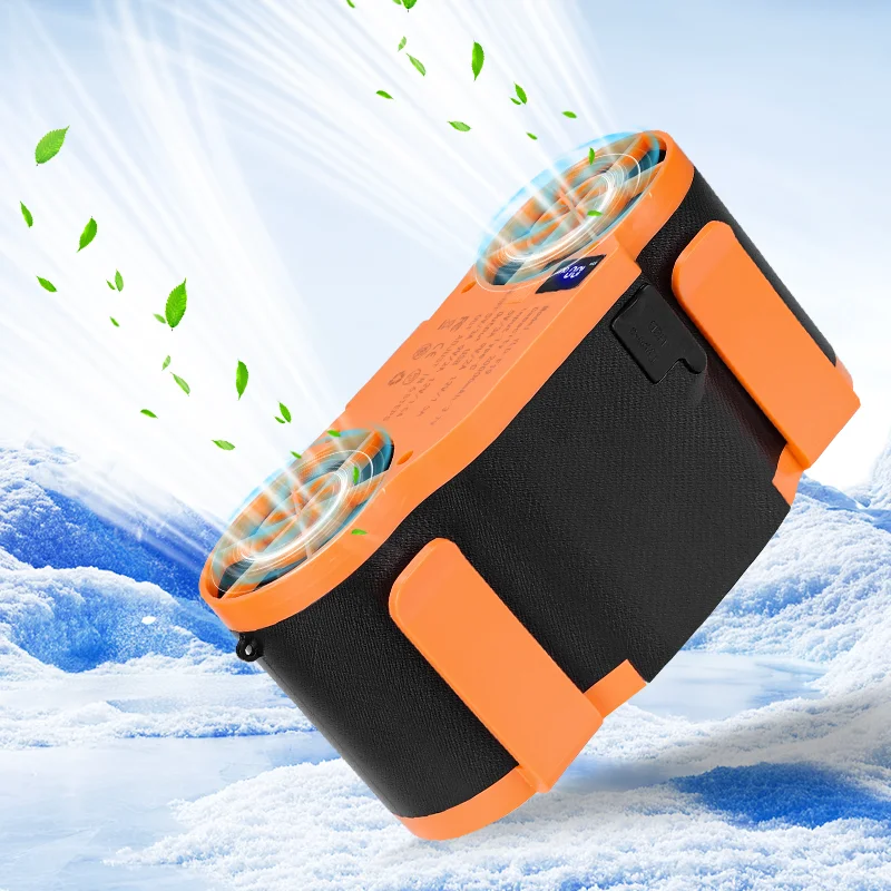 

High-Speed 20000mAh USB Rechargeable Portable Waist Fan Wearable Air Conditioning Fan for Outdoor Sports Hiking & Climbing