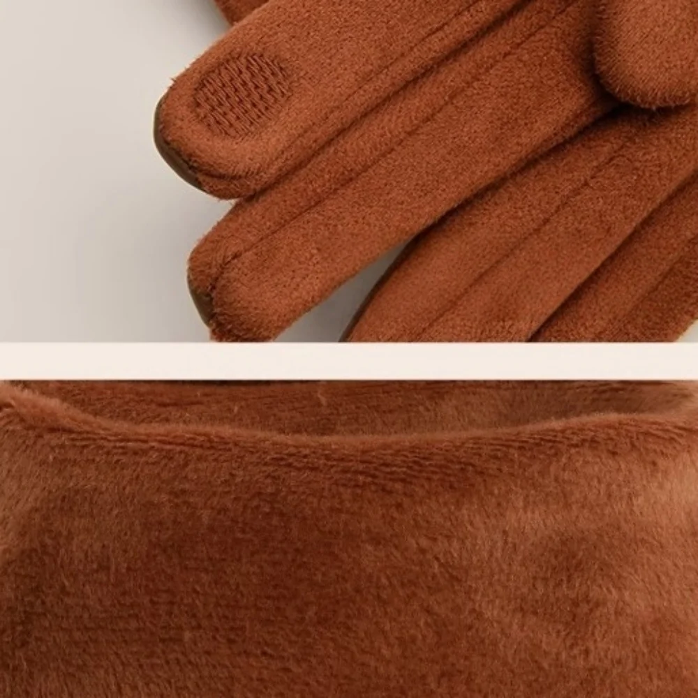 الشتاء المخملية سميكة المرأة قفازات القفازات يندبروف الدافئة شاشة تعمل باللمس قفازات جلدية في الهواء الطلق الدراجات النارية قفازات guantes