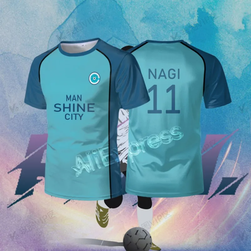 

Cartoon Anime Blue Lock Cosplay Sportswear Man Shine City Jersey Men And Women Casual Sports T-shirt NAIG Printed Tops Kids Tees