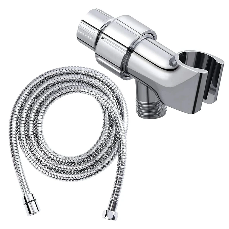 59 Inch Stainless Steel Shower Hose With Adjustable Shower Arm Holder Shower Head Holder For Wall Adjustable Shower Head