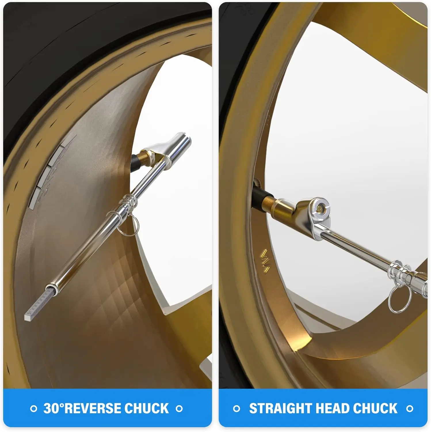 مقياس ضغط الإطارات من النوع المستقيم المزدوج الفضي، مقياس ضغط الهواء المزدوج الرأس 10 قطع، نطاق الضغط 10-150 رطل لكل بوصة مربعة · جودة البيع الساخن #5