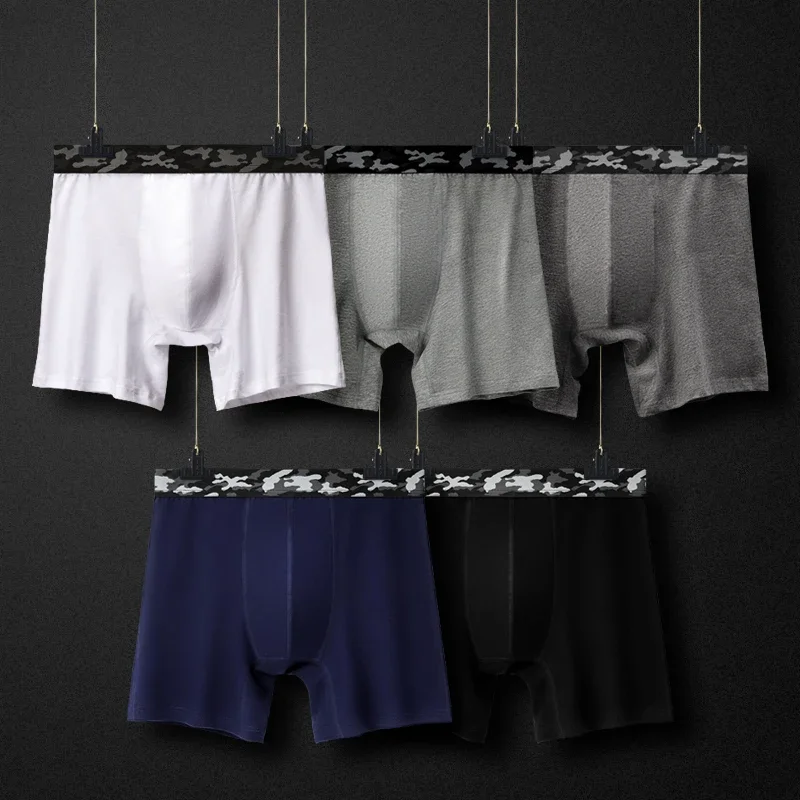 3 قطع ملابس داخلية رياضية للرجال، سراويل بأربعة زوايا، سراويل داخلية للتدريب عالية المرونة من القطن الخالص سريعة الجفاف
