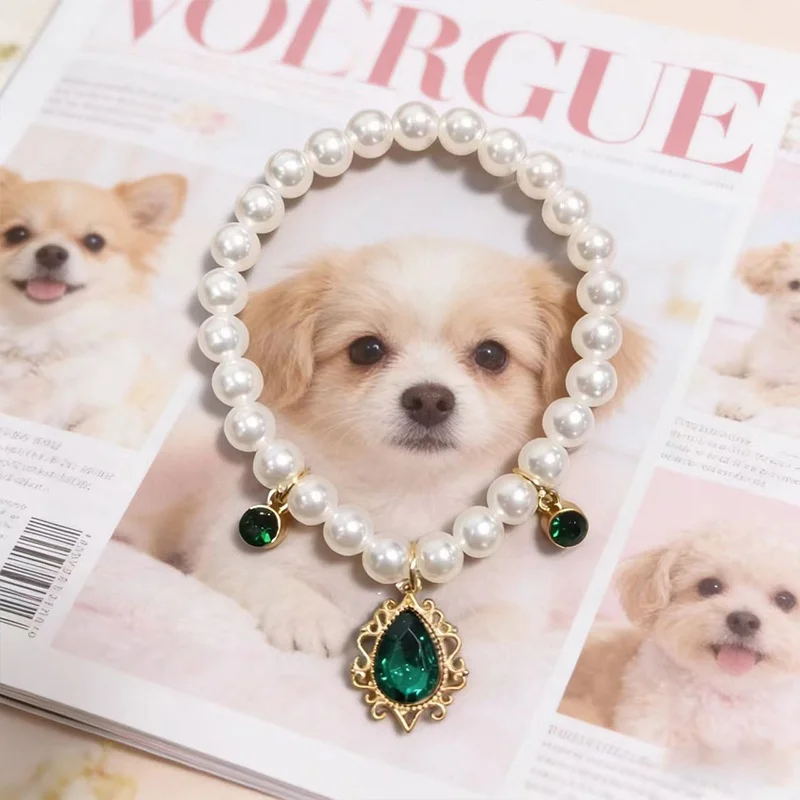 Collier décoratif pour chats et petits chiens avec pendentif brillant_voghion.com