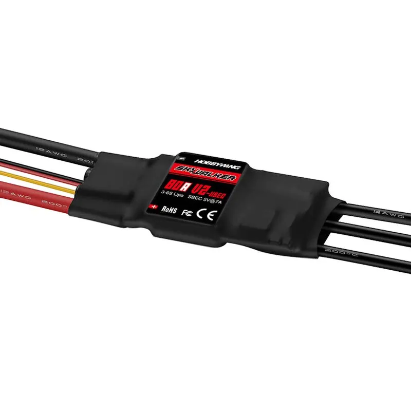 Hobbywing Skywalker Speed Controller 80A 60A 50A 40A 30A 20A ESC con UBEC per aerei RC elicottero