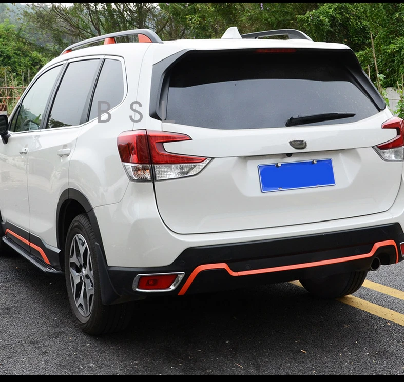 For Subaru Forester 2019-2022 Red Side Door Line Garnish Body Trim front + rear bumper exterior accessories