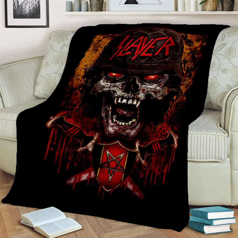 Rock Slayer Heavy Metal Band Blanket,Soft Throw Blanket for Home Bedroom Bed Sofa Picnic Travel Office Rest Cover Blanket Kids