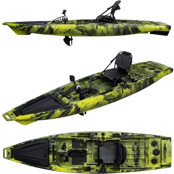 Wholesale  Plastic Cheap Prices High Quality 1 Person Fishing Kayak With Pedal For Boat Jet Ski 3.8m 2.9m