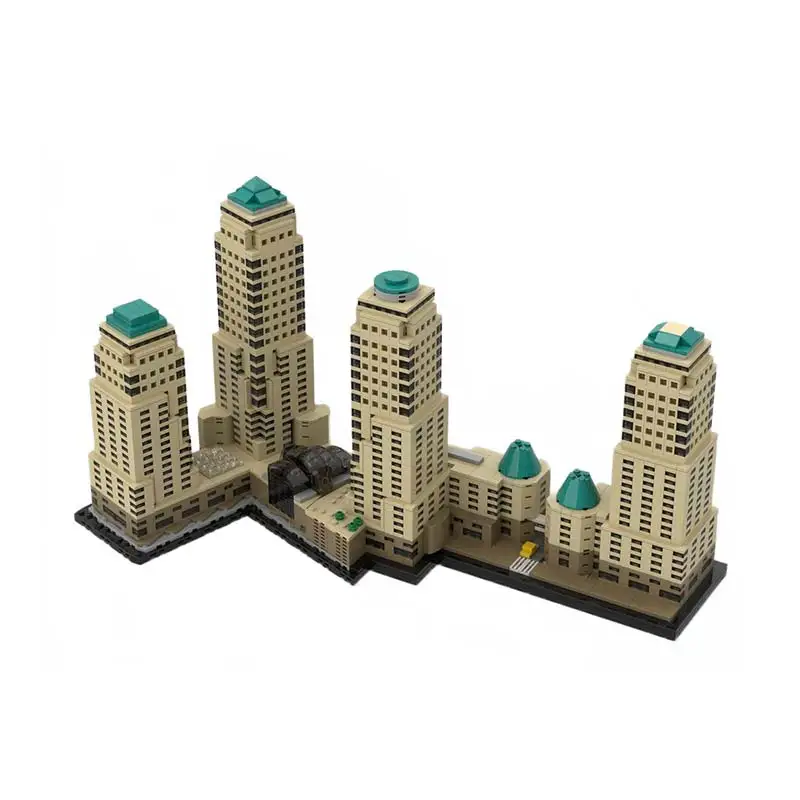 Collection Series World Financial Center Model MOC-122768 Famous Street View Architecture Building Blocks Assembly Toy Bricks