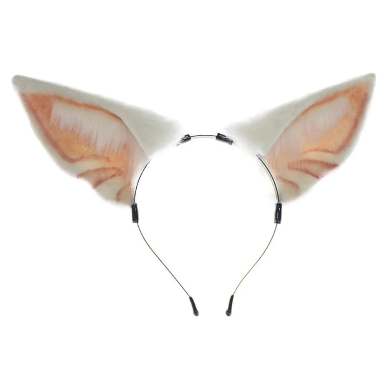 

FauxFurs Cats Ear Hairhoop for Women Party Hairband Animation Headband Party Costume Girl Female Cosplay Headpieces 449B