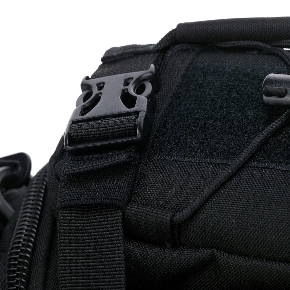 

Large Capacity Multi Pocket Waterproof Nylon Gear Tackle Storage Bag Adjustable Thick Shoulder Strap Removable Pad Black Outdoor