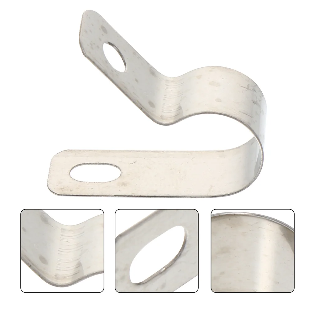 

50Pcs Thick R-Type Cable Clips Wire Clips Cord Clamps Wall Mount Small Clamps for Convenient Cable Management Hose Clamp Kit