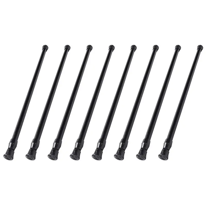 AB11-8X Spring Extendable Loaded Curtain Rail Pole Telescopic Bath Window Tension Rod,40-70Cm