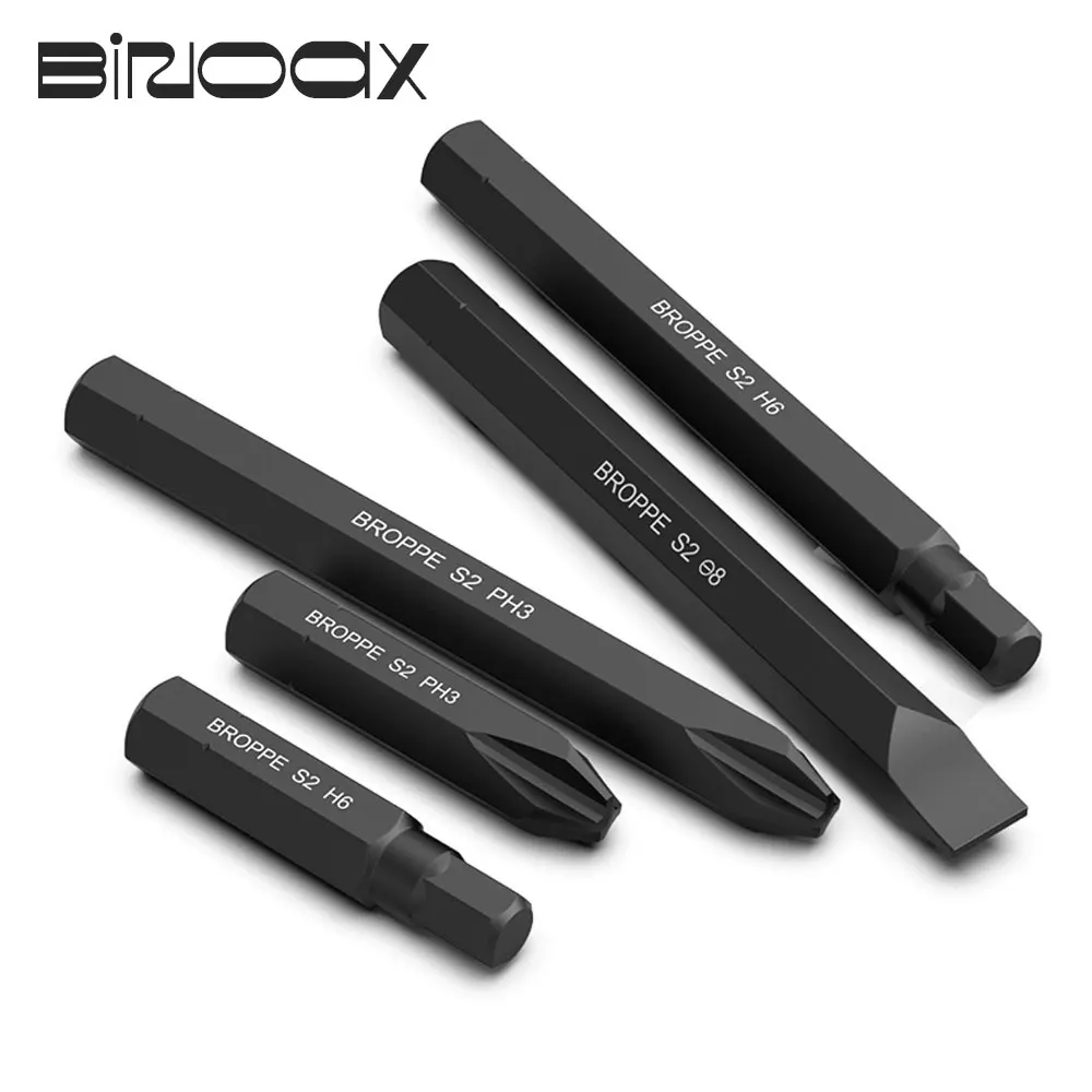 8mm Shank Impact Screwdriver Bit Set 36/80mm Strong Magnetic Hex Phillips Slotted Head S2 Alloy Steel