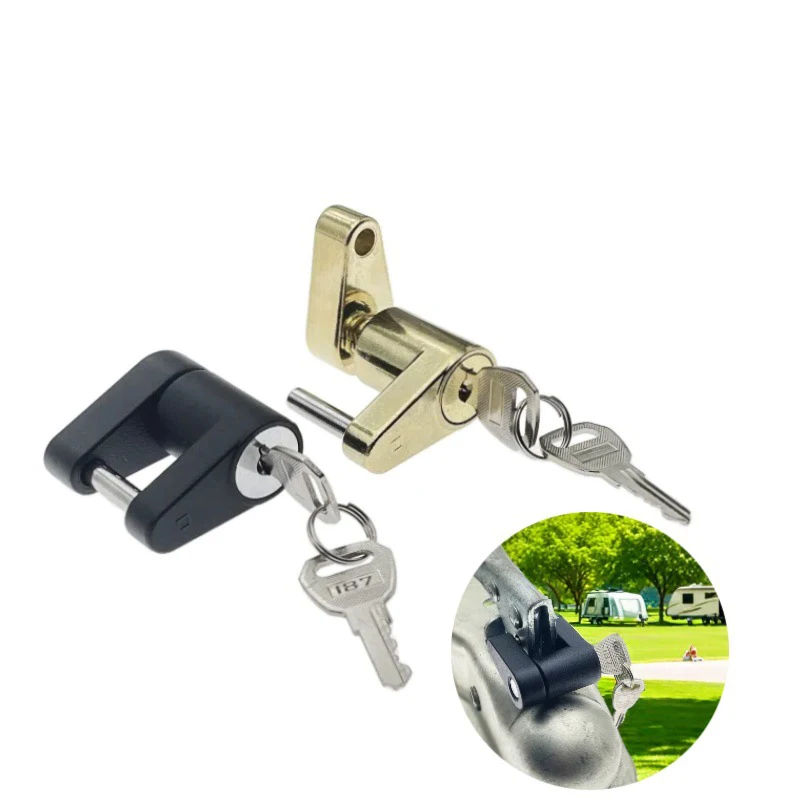 Zinc Alloy Trailer Hitch Coupler Lock With Connector Car Trailer Hitch Pin Lock Trailer Lock For Caravan And Towing Accessories