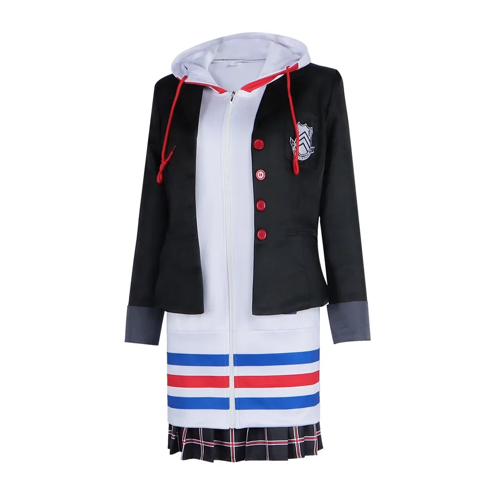 Persona 5 Anne Takamaki  Costume Amamiya Ren Halloween Party Jacket Coat Dress Skirt Stockings Girl Women Outfits Cosplay