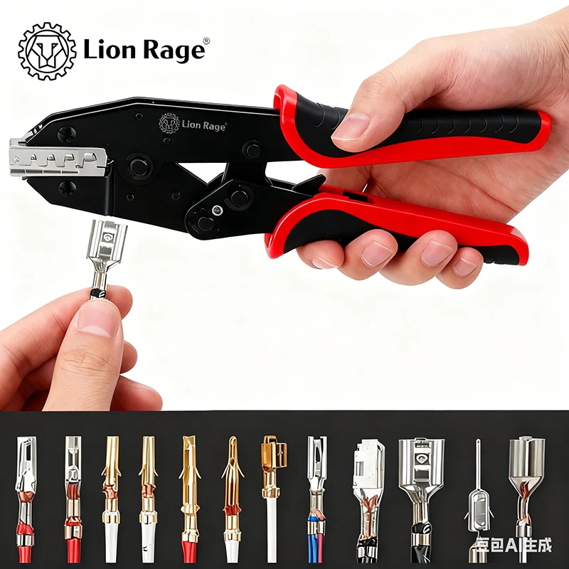 المكشكش الطرفي شديد التحمل - أداة الضغط البارد مع نطاق 10-24AWG (0.25-6mm2) لمشاريع الأسلاك الكهربائية والسيارات