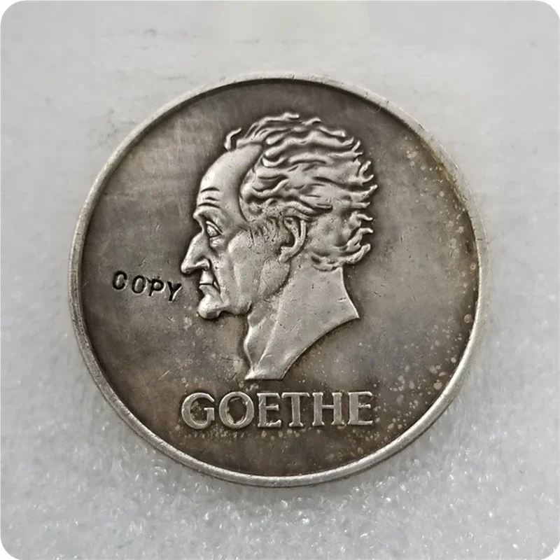 1932G Germany 5 Reichsmark Johann Goethe Coin COPY Challenge Pocket Coins Christmas Gifts