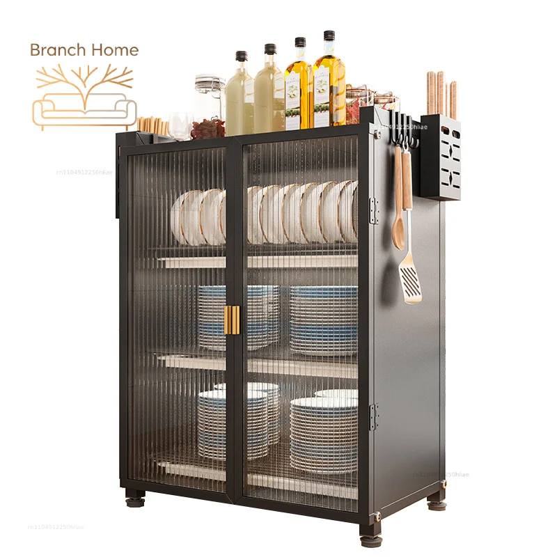 Drainage Cupboard Saves Kitchen Multi-functional Kitchen Dinnerware Storage Cabinet