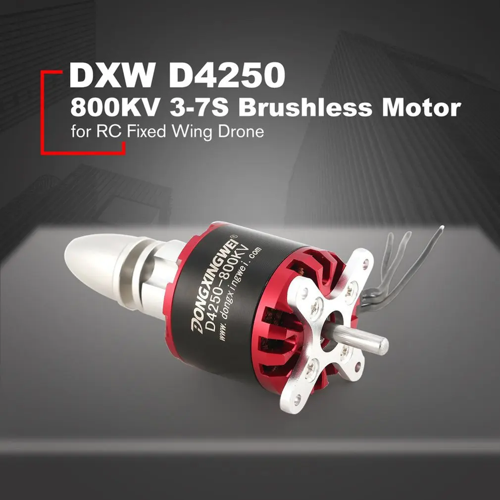 Hot DXW D4250 800KV 3-7S Brushless Motor For RC FPV Fixed Wing Drone Airplane Parts Aircraft Quadcopter Multicopter Accessories