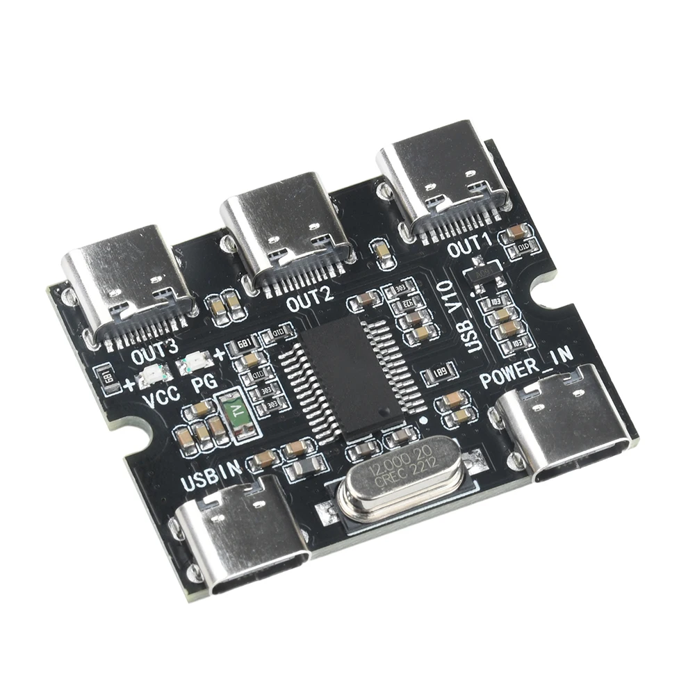 USB Expansion Board Hub 1 in 3 out USB HUB Expansion Module Suitable for Raspberry Pi 4/5th Generation Type C