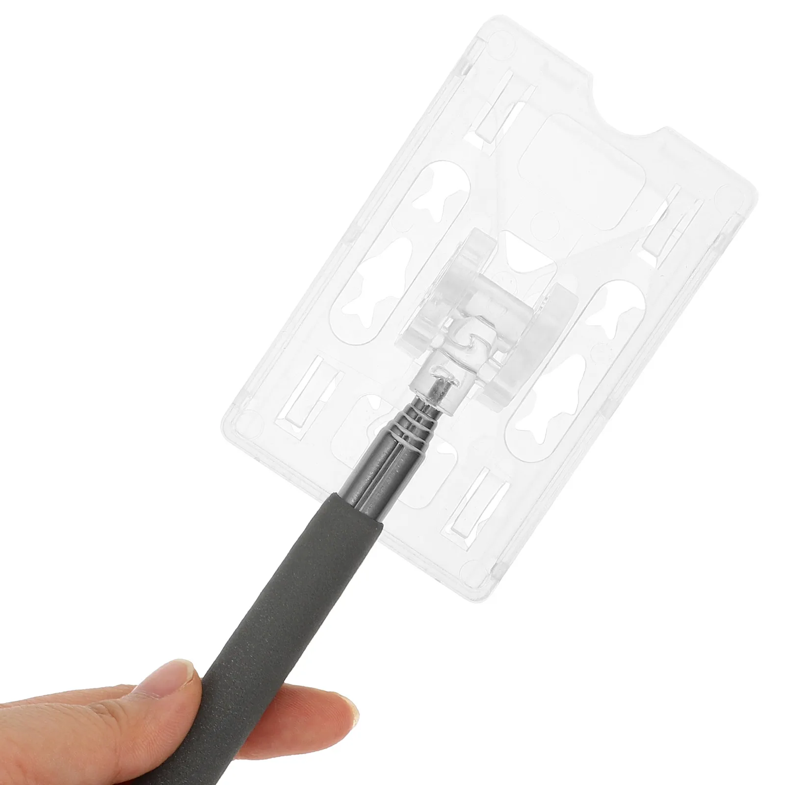 

Extendable Parking Card Holder Telescopic Pole Long Reach Plastic Car Payment Stick for Pass Toll Use Transparent