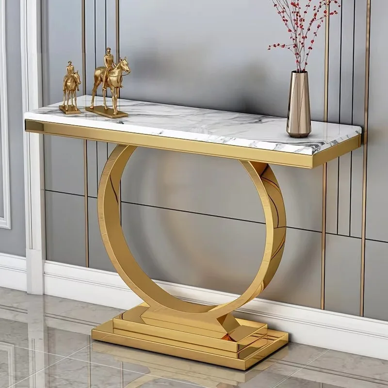 Modern Royal Deluxe Silver Console Table Corridor Furniture Classic Living Room Mirrored Entrance Console Table with Mirror