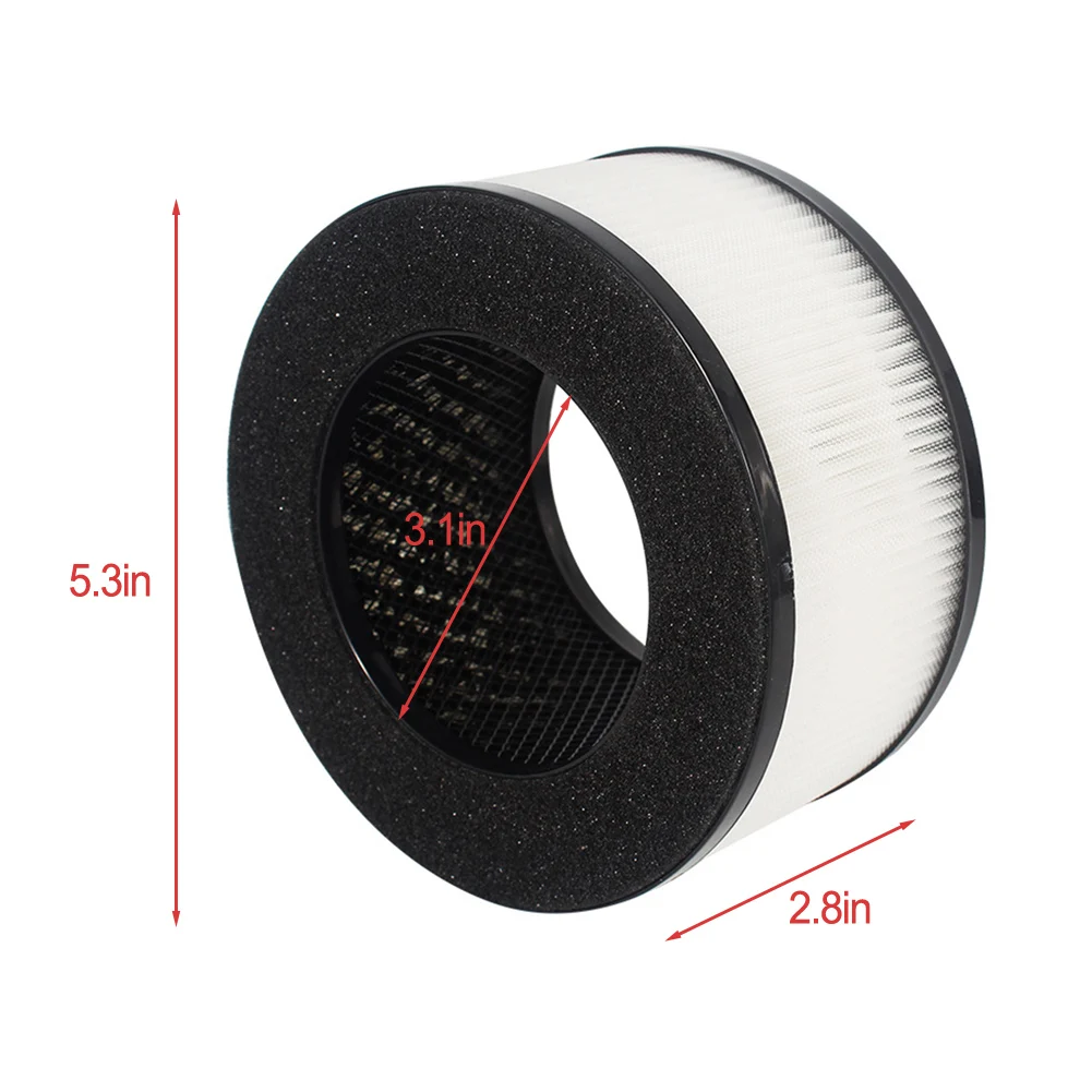 2 Pack Filter Replacement For Slevoo BS-01 Air Purifier High Efficiency HEPA Filter Captures Dust For Mold Home Cleaning