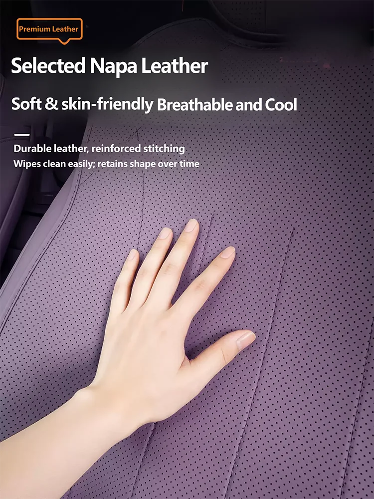 For Xpeng GX 2026 2027 Car Seat Cover Full Sets Breathable Leather Front Rear Seat Cushion Protector Interior Accessories