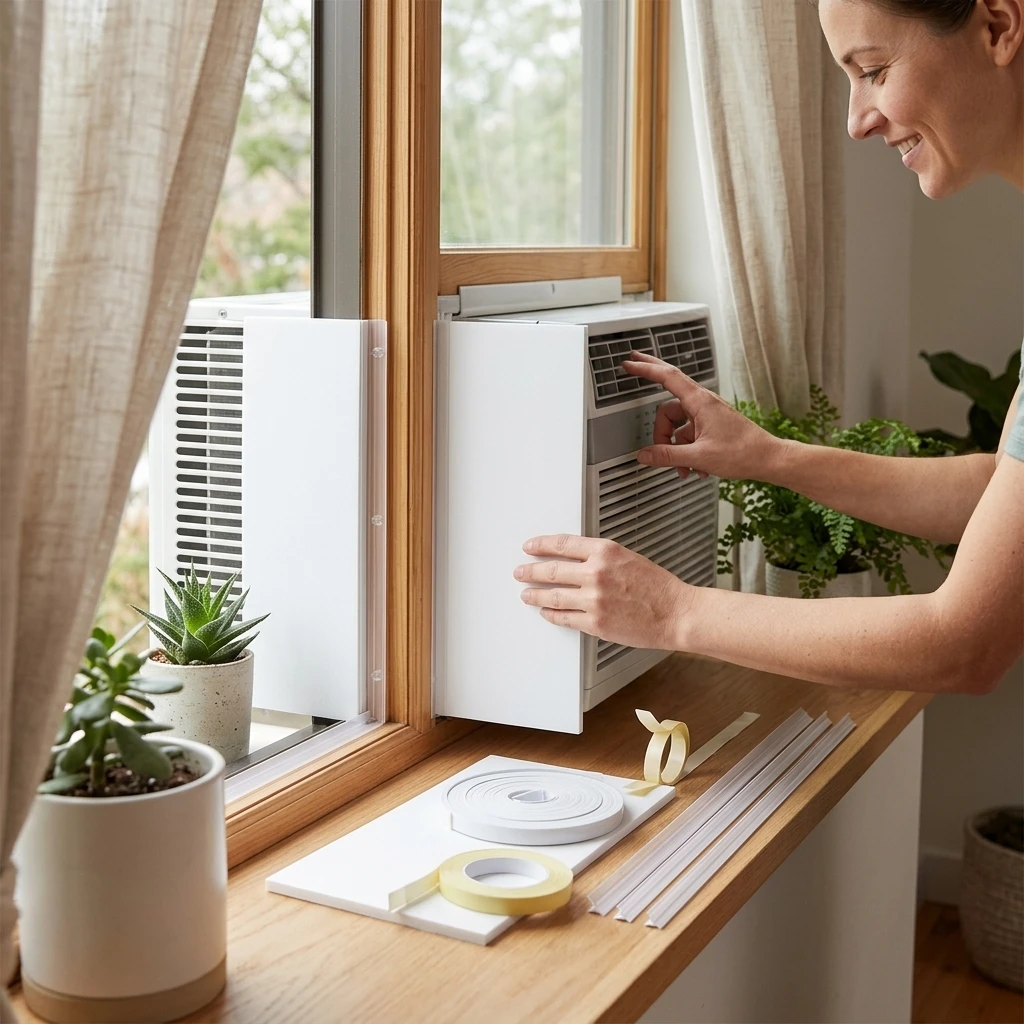 Paneles de Aislamiento Eficientes para Ventanas, Kit de Sellado de Espuma EVA para Hogar y Oficina, Ahorro de Energía, Aislamiento Acústico, Almohadillas Aislantes Duraderas
