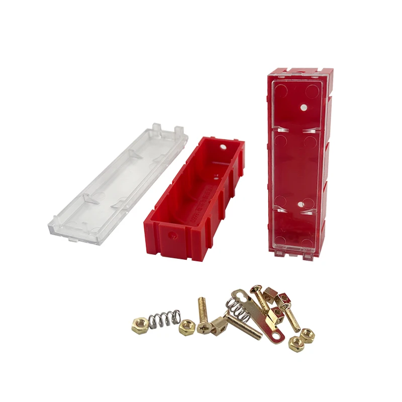 2PC Spliceable 18650 1S battery box DIY  parallel base solderless gold-plated copper pillar supporting high current battery case