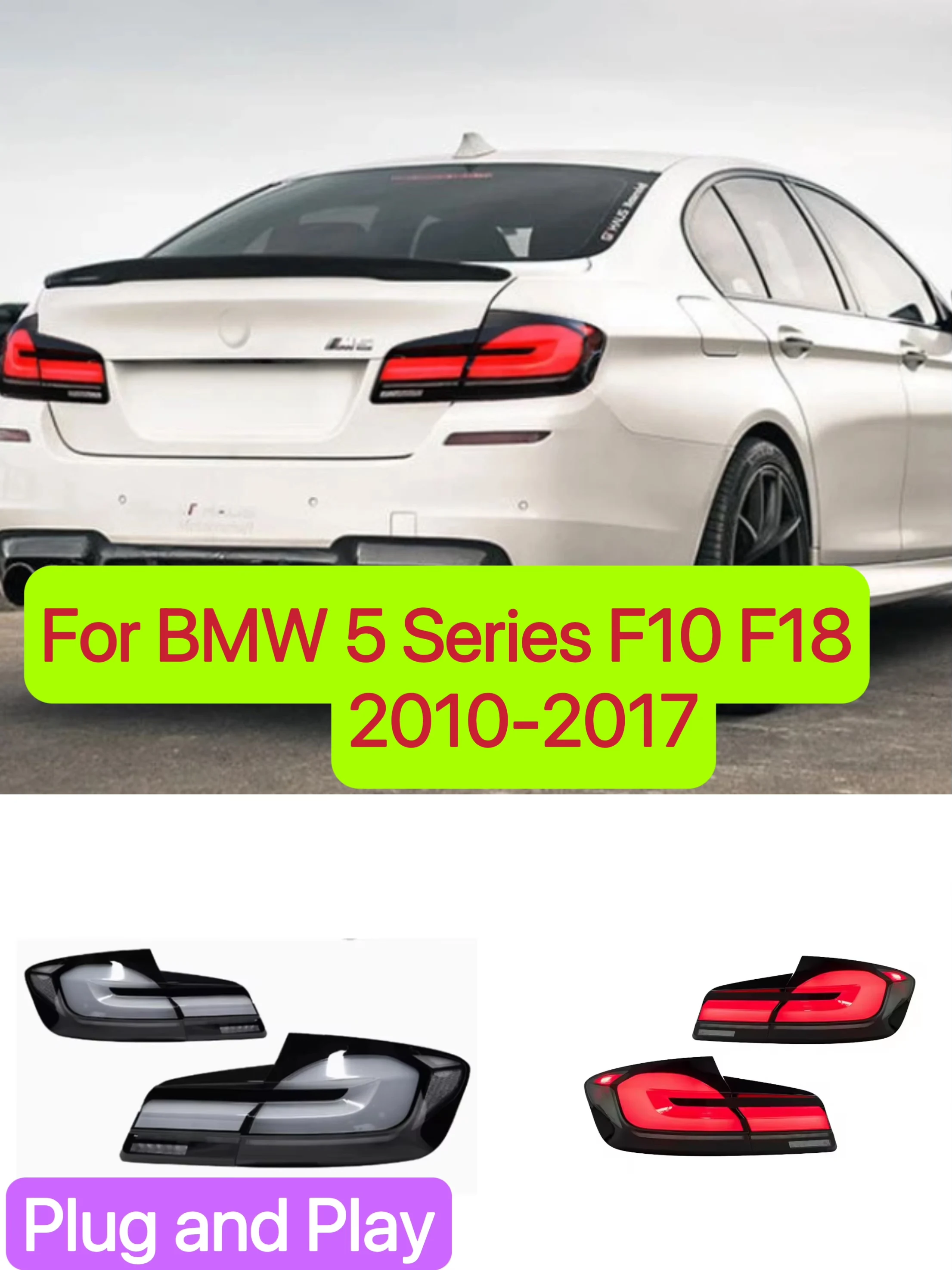 

Suitable for Bmw 5 Series 2010-2017 F10 F18 Led 520I 520D 530D 530I M5 Taillight Assembly Rear Driving - Brake - Steering Parking - Signal - Taillight Assembly Auto Parts