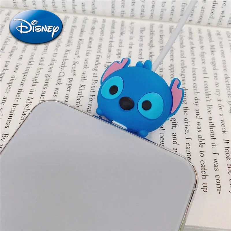 

Disney Stitch Mickey Usb Data Line Head Protection Cover Cute Cartoon IPhone Charger Cable Protector Case DIY Accessories Gifts