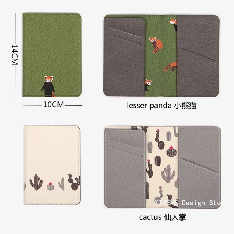 Copertina del passaporto dei cartoni animati Cute Travel PU Leather porta passaporto Protector Organizer documento carte d'identità di credito aziendale portafogli borse