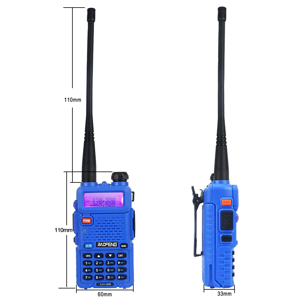 Baofeng UV-5R dual band walkie talkie vhf 136-174mhz uhf 400-520mhz 128ch 5w fm tragbares Funkgerät mit Headset